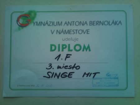 Naša 1. výhra z nemeckej piesne - 3. miesto